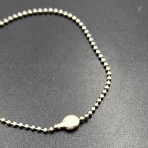 CW Charles Winston Signed Sterling Silver Ladybug Accent Ball Bracelet Sz 7.25”‎